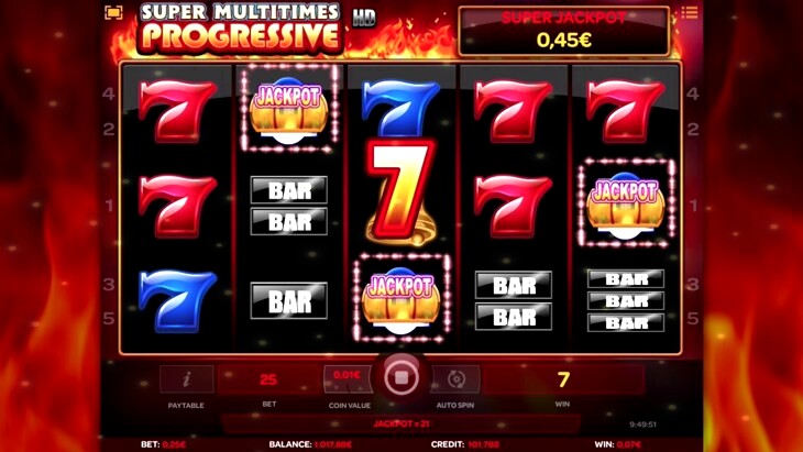 Super Multitimes Progressive Slot Machine