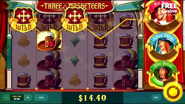 The Three Musketeers Slot Machine