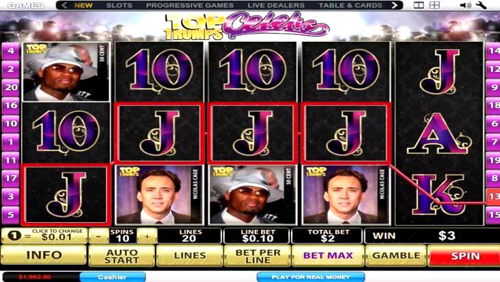 Top Trumps Celebs Slot Machine